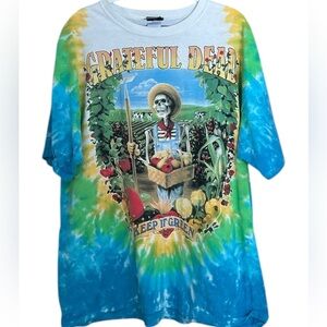 Vintage 1998 Liquid Blue × Grateful Dead “Keep It Green” Tie-Dye T-Shirt Size XL